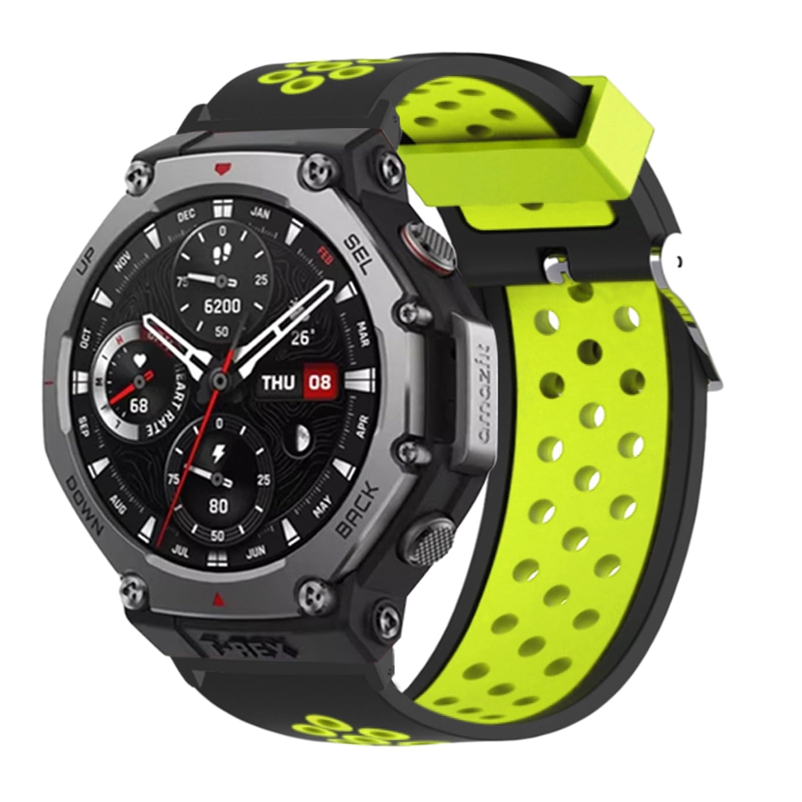 Fit for Amazfit T-Rex 3 Bands Women Men, Adjustable Soft Silicone Replacement Watch Bands Straps Wristbands Bracelet Fit for Amazfit T-Rex 3 A2322 Smart Watch