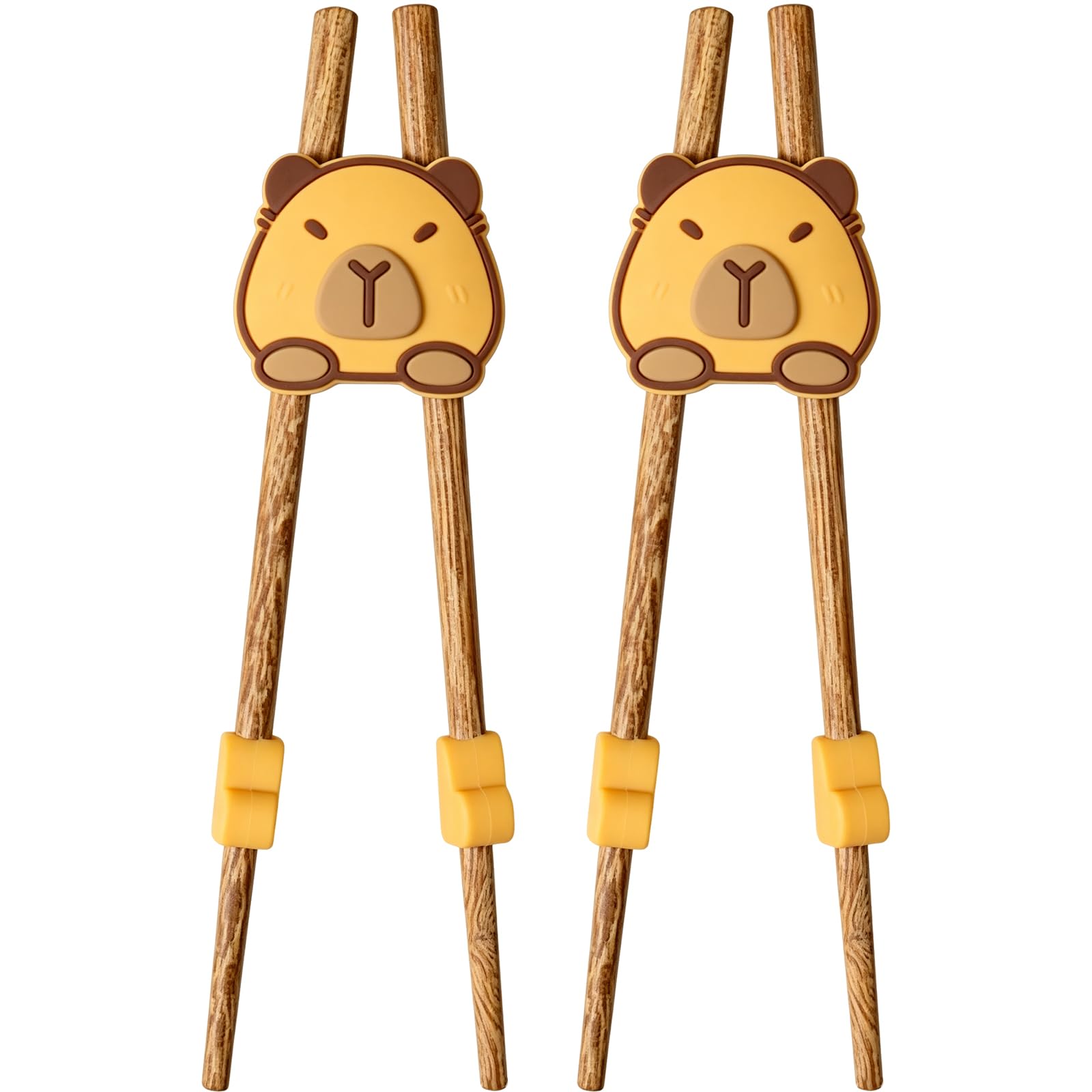 Kids Chopsticks, Training Chopsticks for Kids, Childrens Chopsticks with Capybara Helper, Chopsticks for Beginners, Travel Chopsticks, Finger Chopsticks, Reusable Chopstix Chopsticks, 16 cm x 2.4 cm