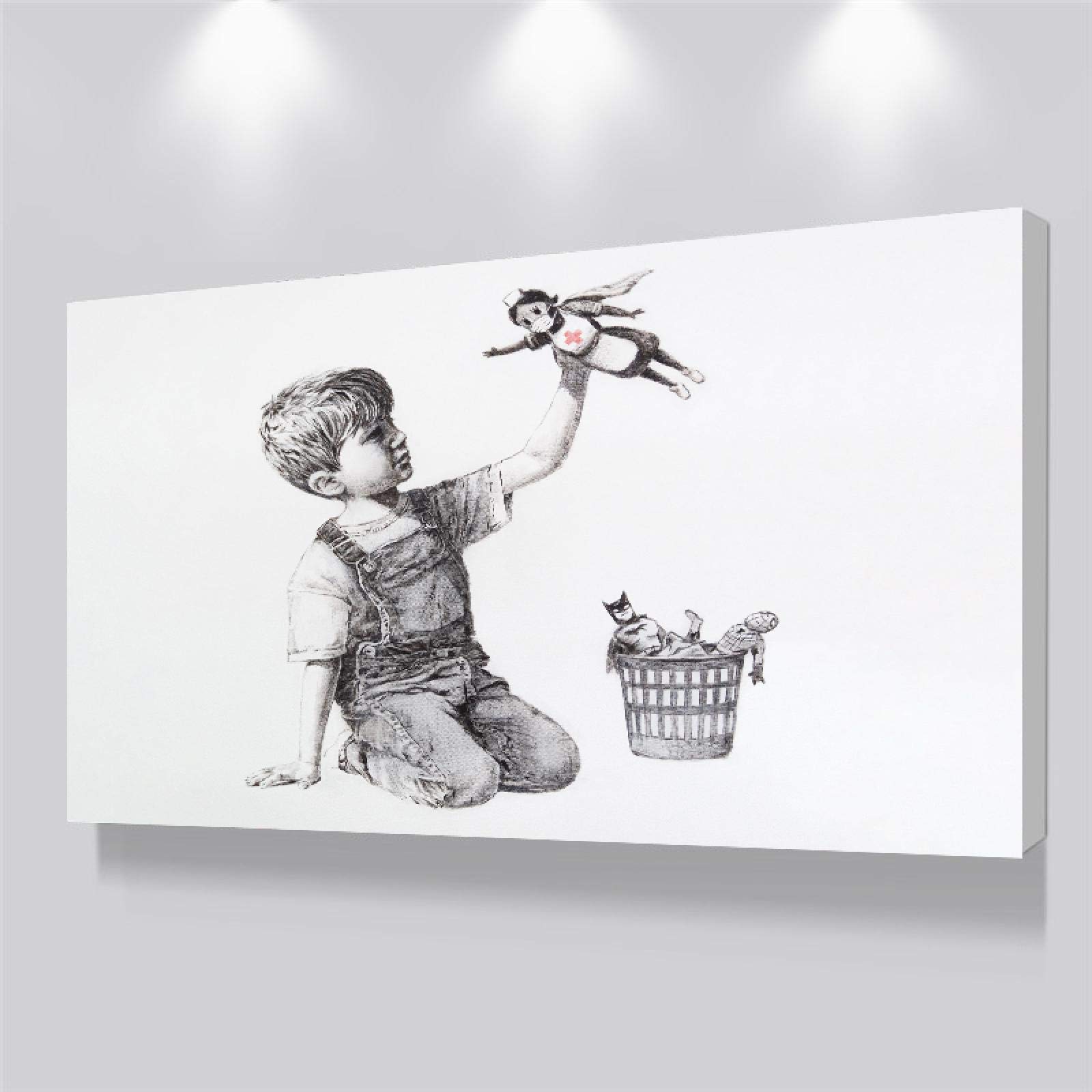Banksy Game Changer tableau infirmière pour salon et bureau - 8