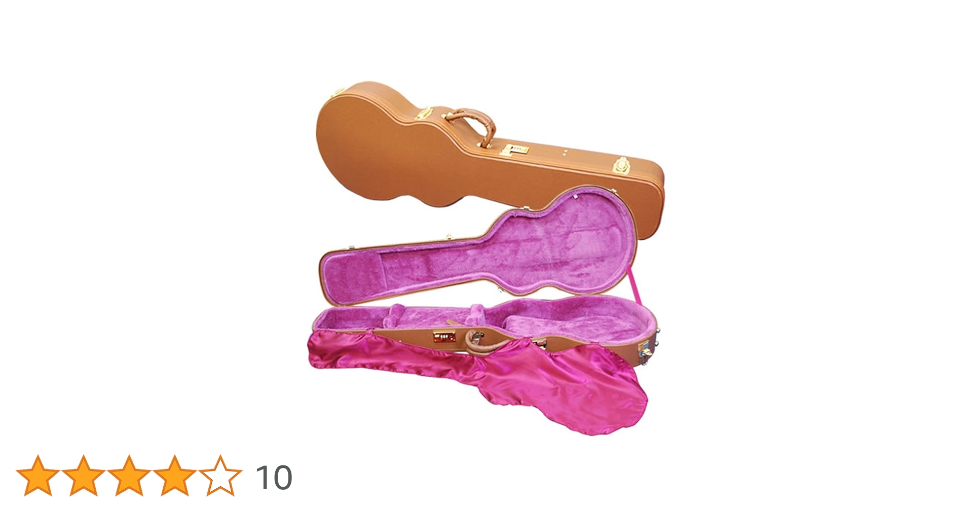 Amazon | KC エレキギター用 ハードケース 鍵付きブラウンレザー LP