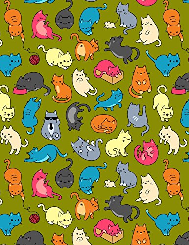 My Big Fat Journal Notebook For Cat Lovers Fun Cat Pattern 5: Jumbo Sized Ruled Notebook Journal - 300 Plus Lined and Numbered Pages With Index For ... and Doodling In Large 8.5 by 11 Size.