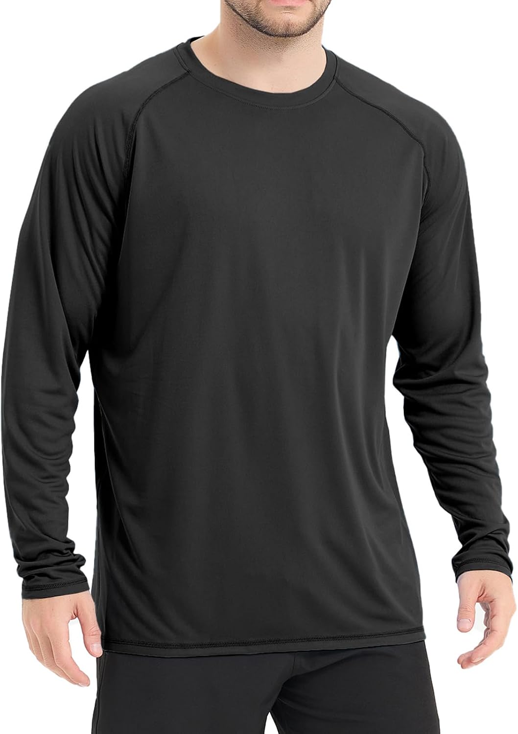 Guooolex UPF 50+ Rash Guard for Men Long Sleeve Swim Shirts Loose Fit Outdoor SPF Sun Protection Shirts Quick Dry