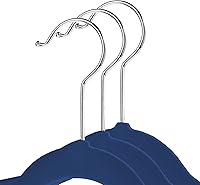 Vista 2 de Casafield 100 perchas de terciopelo para bebé, tamaño de 11 pulgadas para ropa de bebés y niños pequeños, color azul rey