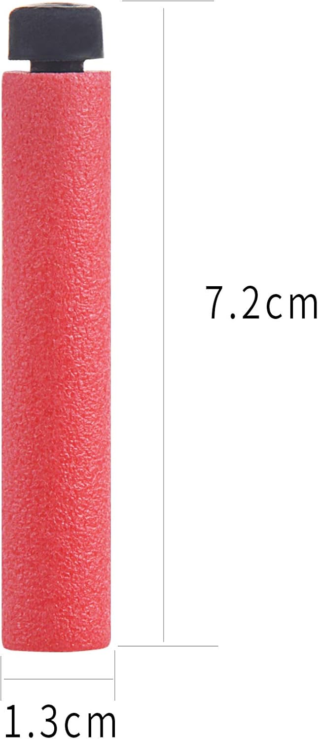 WORKER 100PCS Long Darts for Nerf and Woker Elite Long-Darts Series Launchers Toy Color Red Black