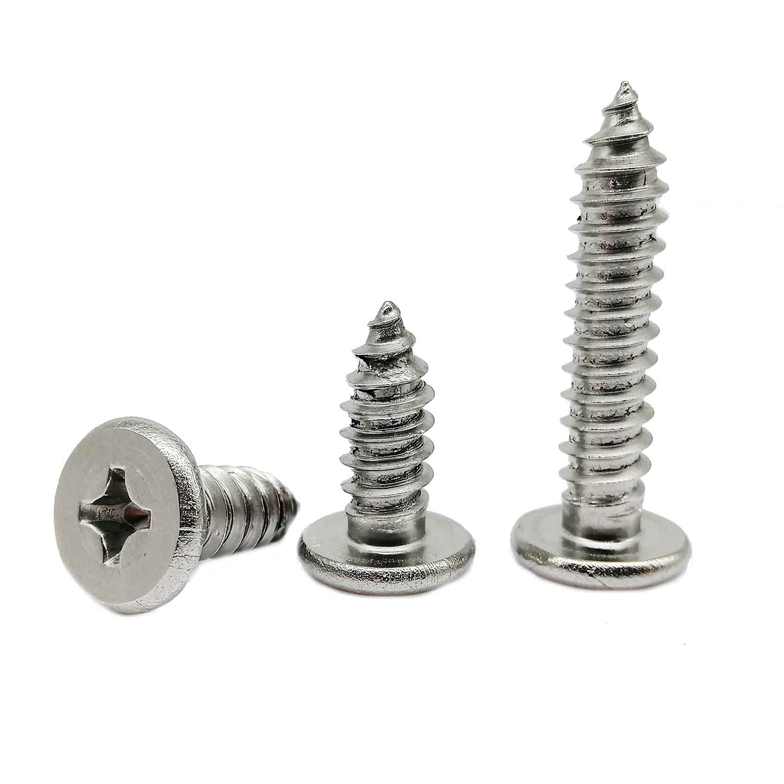 Tornillo Tornillo 10/50 piezas M2 M3 M4 M5 M6 304 Acero inoxidable Cruz empotrada Phillips Ultra delgado Super bajo Cabeza de oblea plana Tornillo de madera autorroscante Tornillo de madera insertos r
