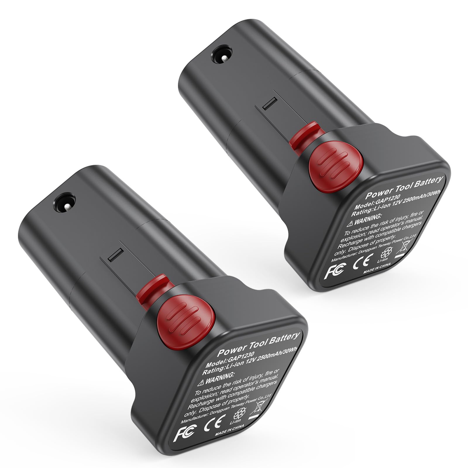 ASUNCELL GAP1230 - Batteria di ricambio agli ioni di litio da 2500 mAh, 12 V, per Güde, batteria di ricambio RFP 12-201-04