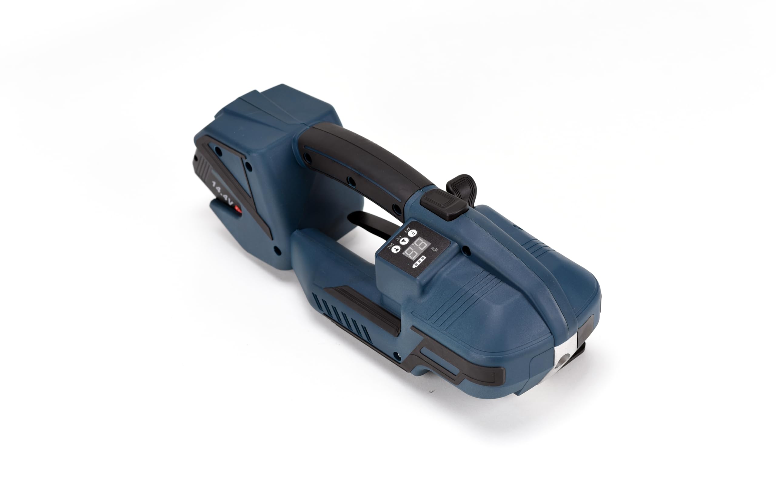Cercleuse électrique portative avec 2 Batteries de 4,0 A, Largeur de Bande de 13 à 16 mm d'épaisseur, pour emballages en Bois, Produits Chimiques et métalliques