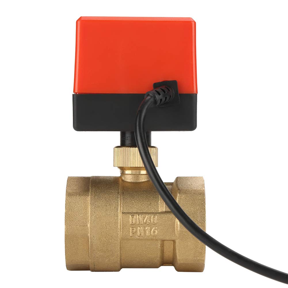 Vanne à boisseau motorisée DN40 en laiton DC 24V pour régulation hydraulique