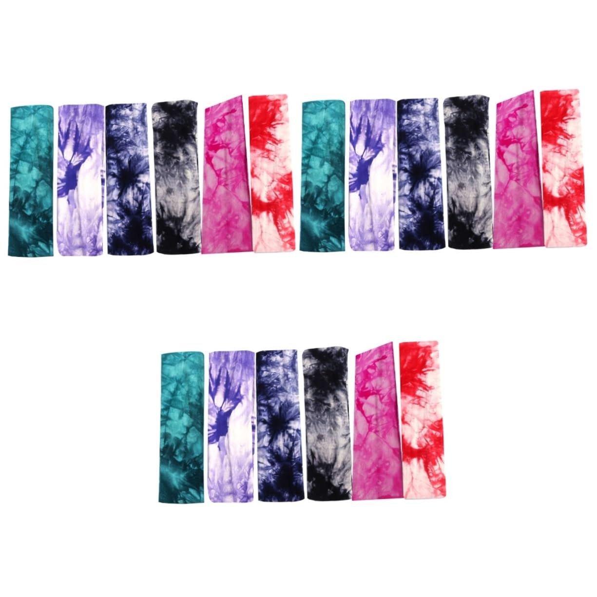 FRCOLOR 18pezzi Fasce Per Assorbenti Elastiche Per Yoga Headband Tie Dye e Fitness Adatte e Ragazze