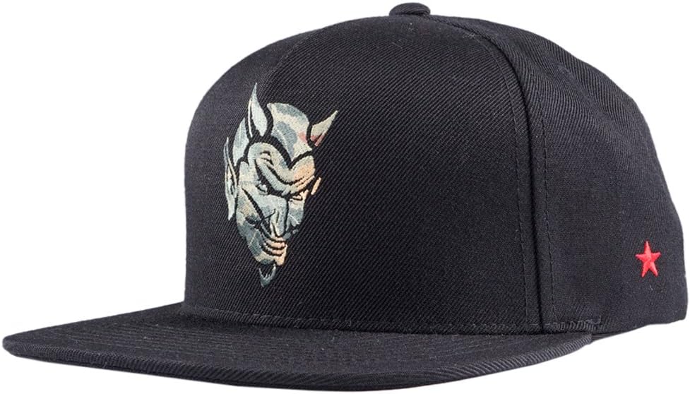Devil Platoon Snapback 6 Panel Hat Black Adjustable