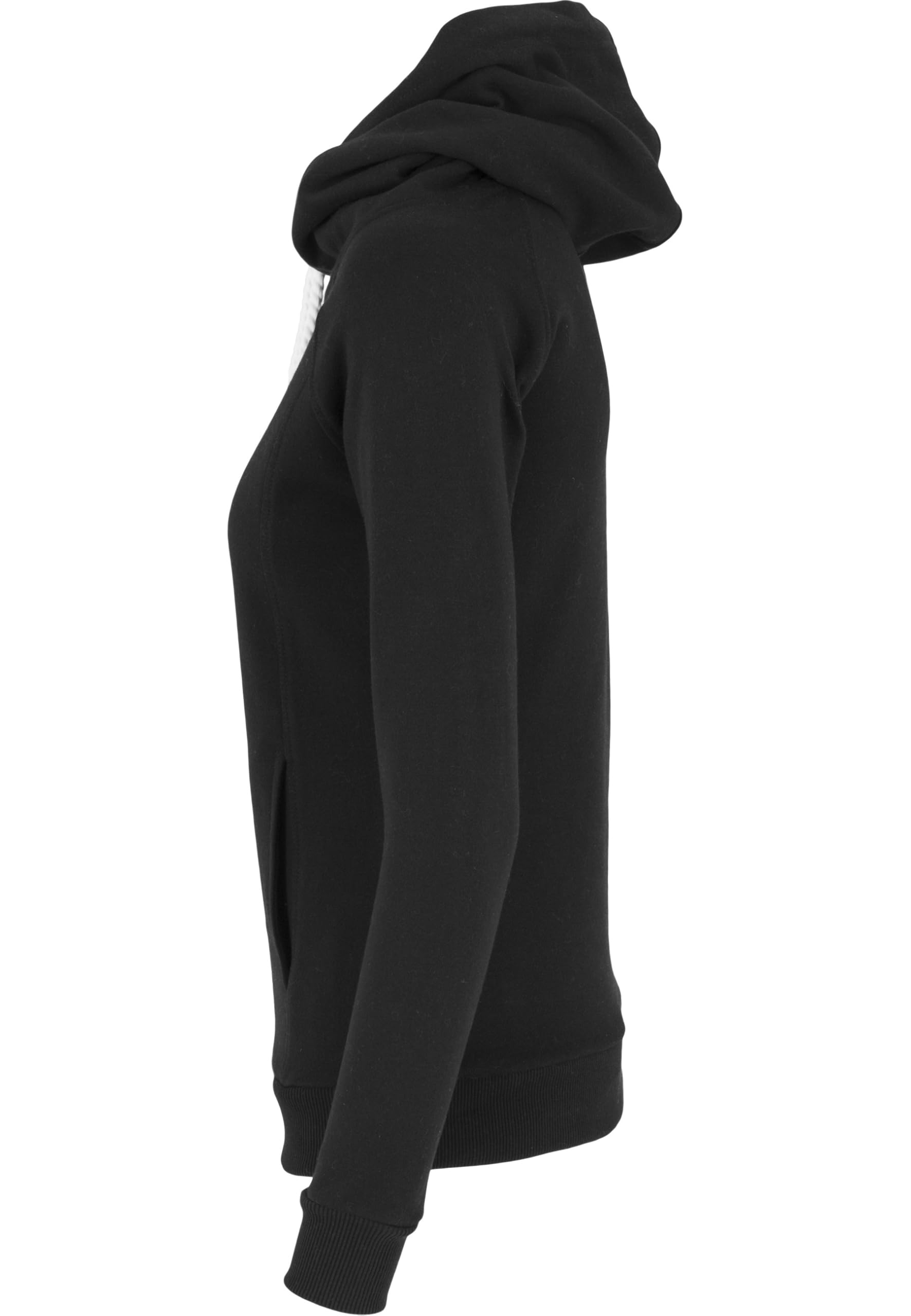 Urban Classics Ladies Raglan High Neck Mujer Sudadera con Capucha Negro Regular