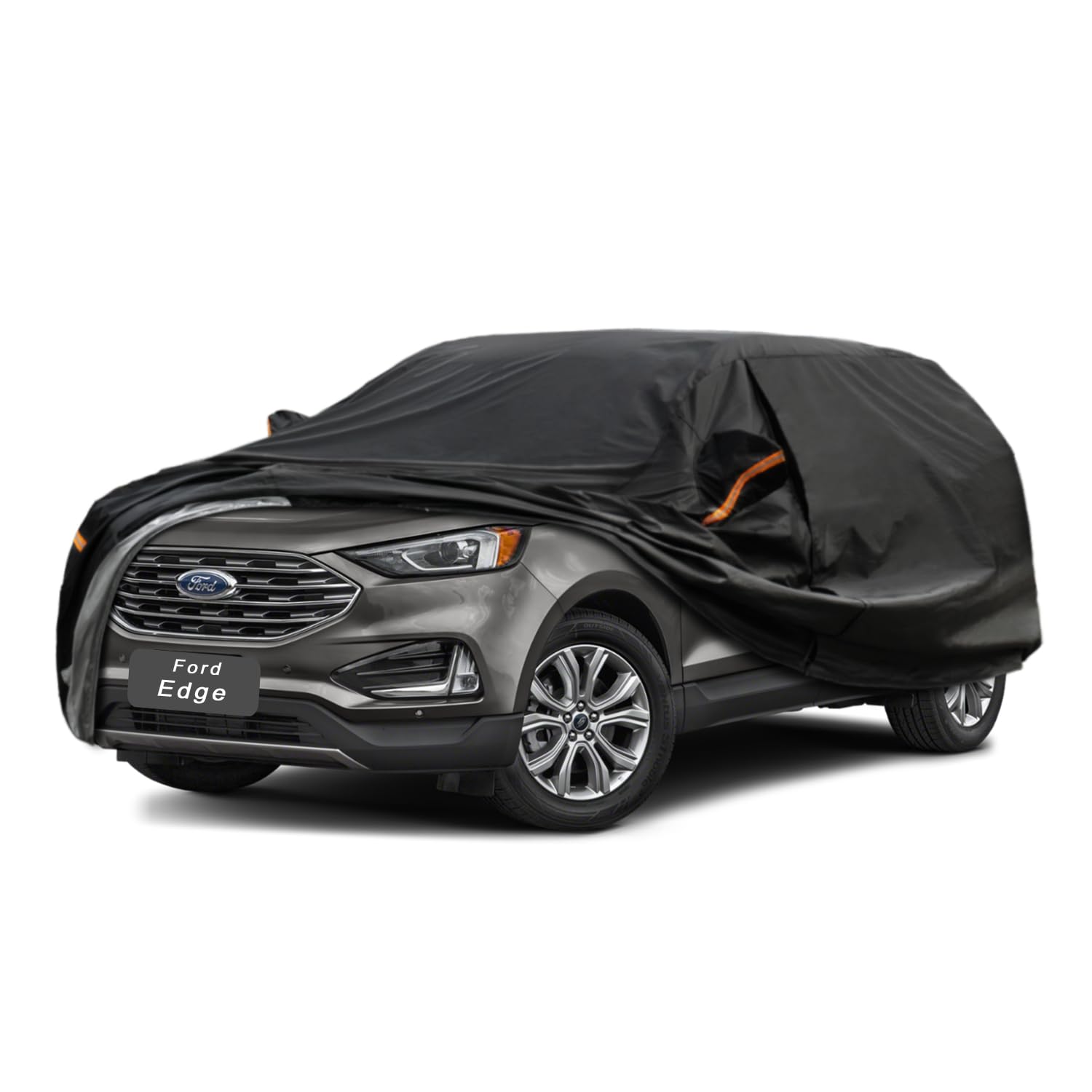 GUNHYI 7 Layers SUV Car Cover Custom Fit Ford Edge (2007-2025) | All-Weather Waterproof Heavy-Duty Fabric, scratch-proof cotton lining, outdoor sun/rain/snow/wind/dust protection.