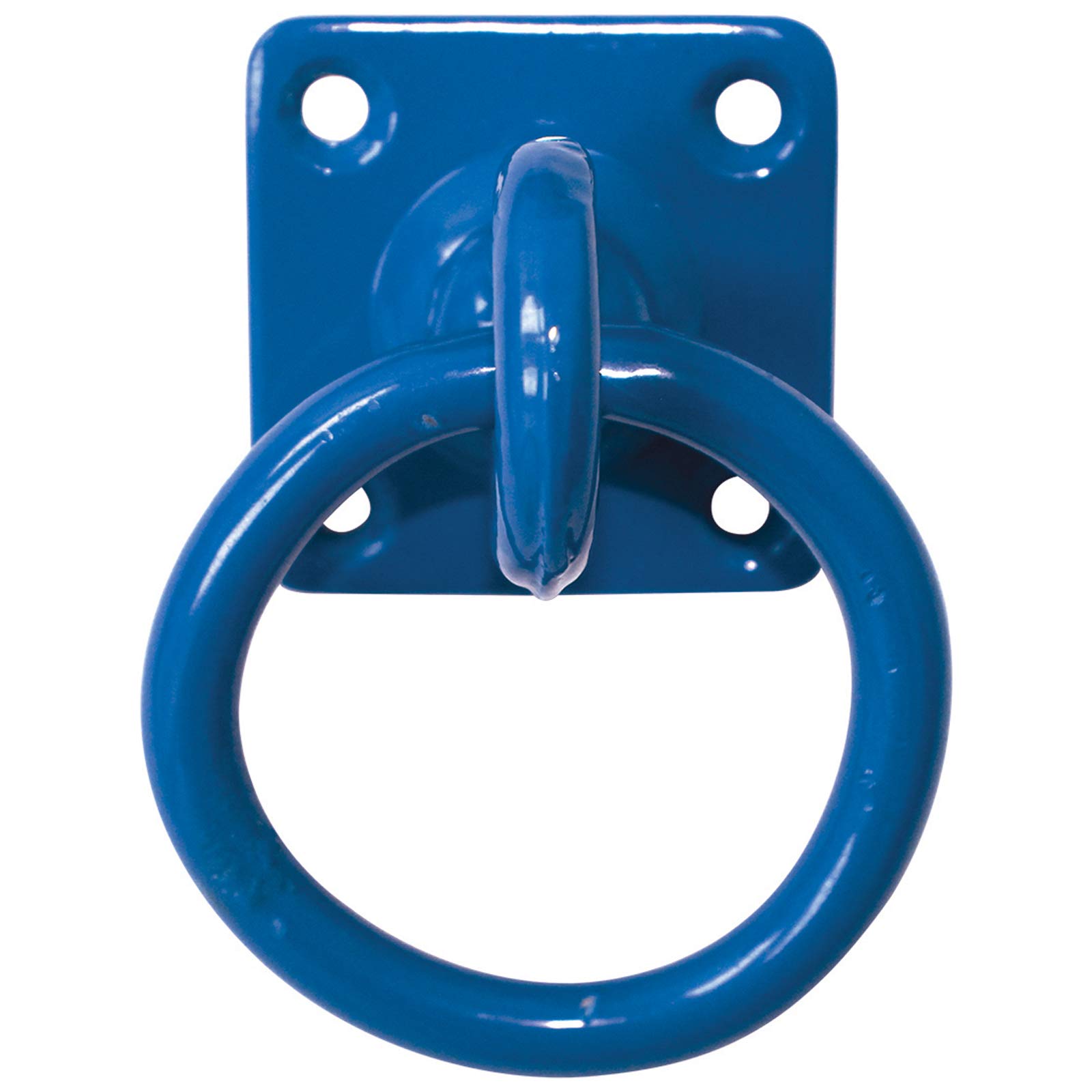 Perry Equestrian Unisex's 550-PP0000BL 50 mm x 50 mm no.550/PP Swivel tie Ring on Plate-Pack of 2 prepacked, Blue, one size