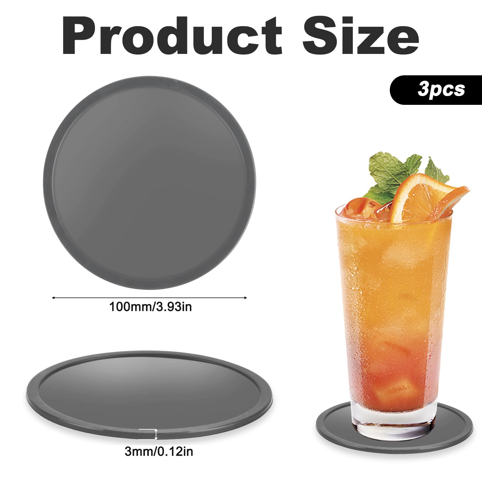 Set 5 Sottobicchieri In Silicone - Stampo Per Artigianato, Bianco - Foto 5