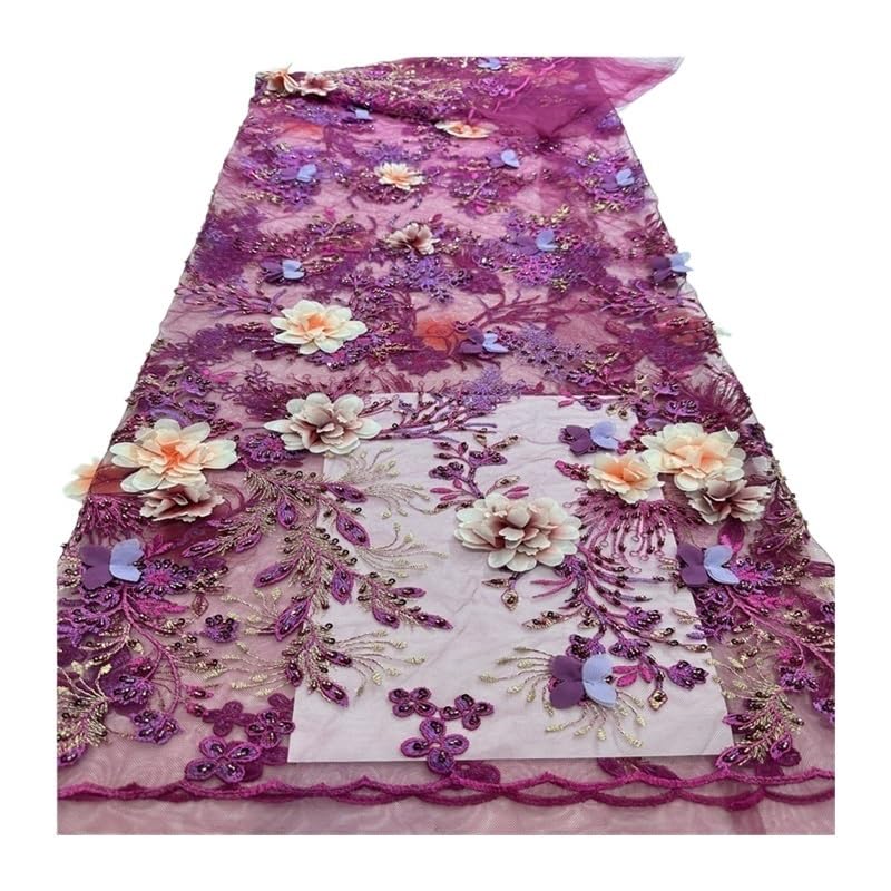 Tissu à fleurs stéréo pour créer votre robe de mariée unique en bricolage DIY