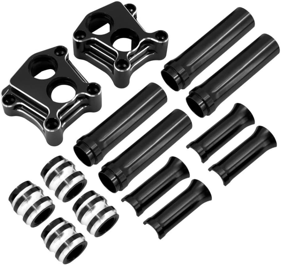 Motorcycle Engine Lifter Tappet Pushrod Cover Block Cover Compatible with Touring Road Road King Heritage Softail 1999 2017(Full Black)