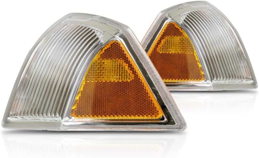 For 2007 08 09 2010 Jeep Compass Pair Driver and Passenger Side Turn Signal/Side Marker Light DOT Certified Lens and Housing Only CH2520144 CH2521144 - Replaces 68000683AA 68000682AA