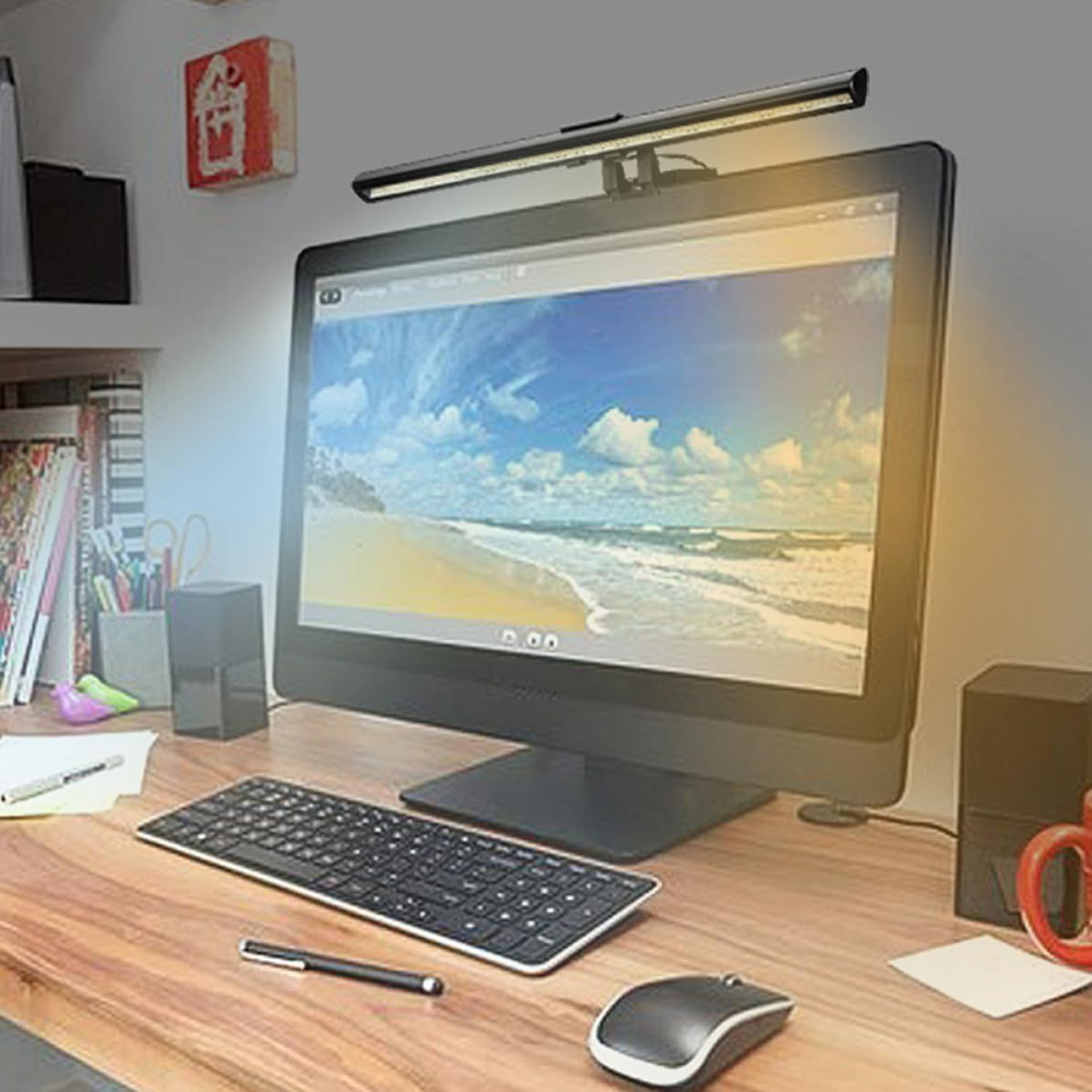 Lámpara de Monitor Material Abs y Aluminio, Adecuado para Estudio y Hogar USB Clip Luz de Pantalla Cable USB Largo para Computadora para Lectura Electrónica