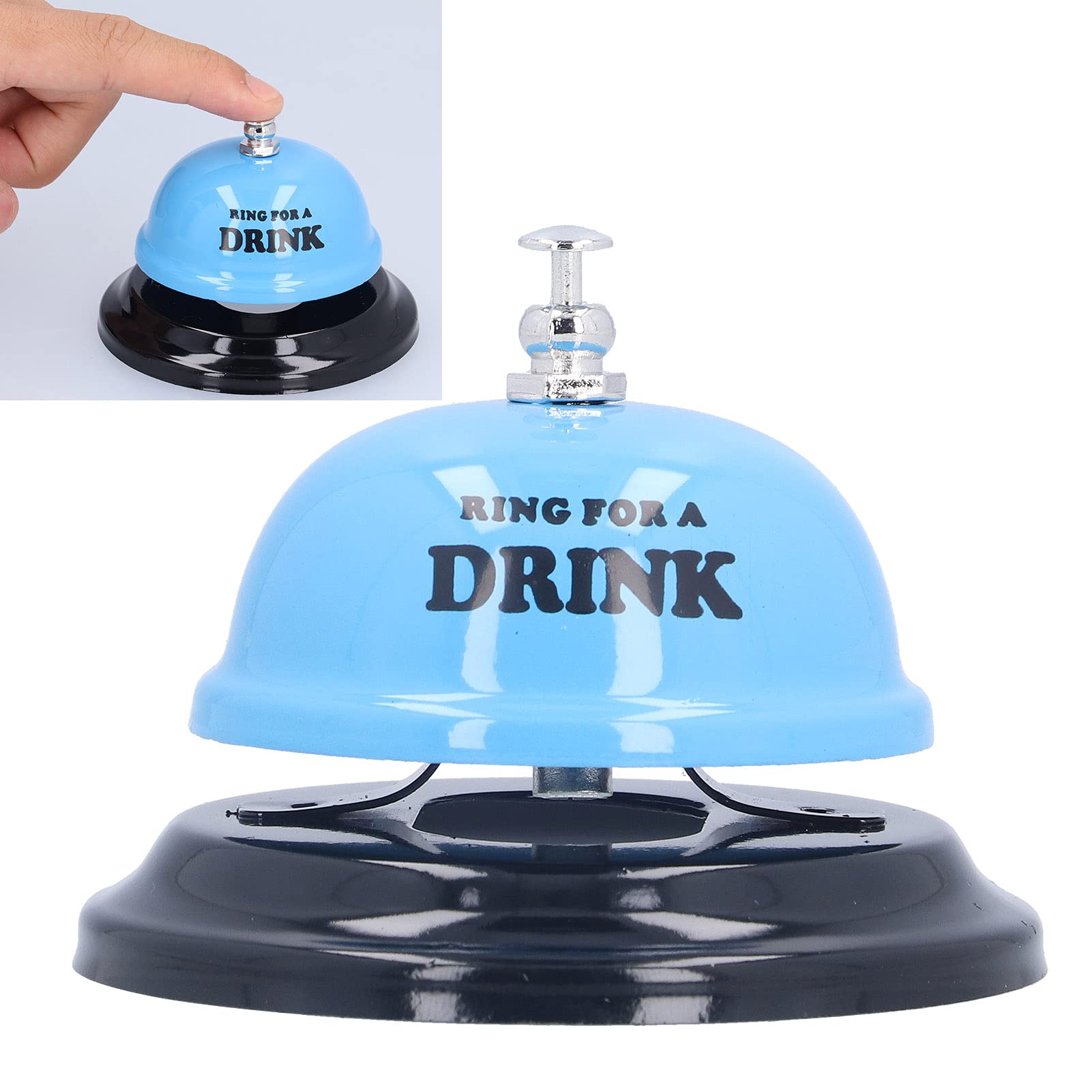 Campanello Da Banco In Ferro Per Ristoranti, Hotel E Scuole – Suono Chiaro, Base Antiscivolo, Impermeabile 8,5x8,5x6 Cm