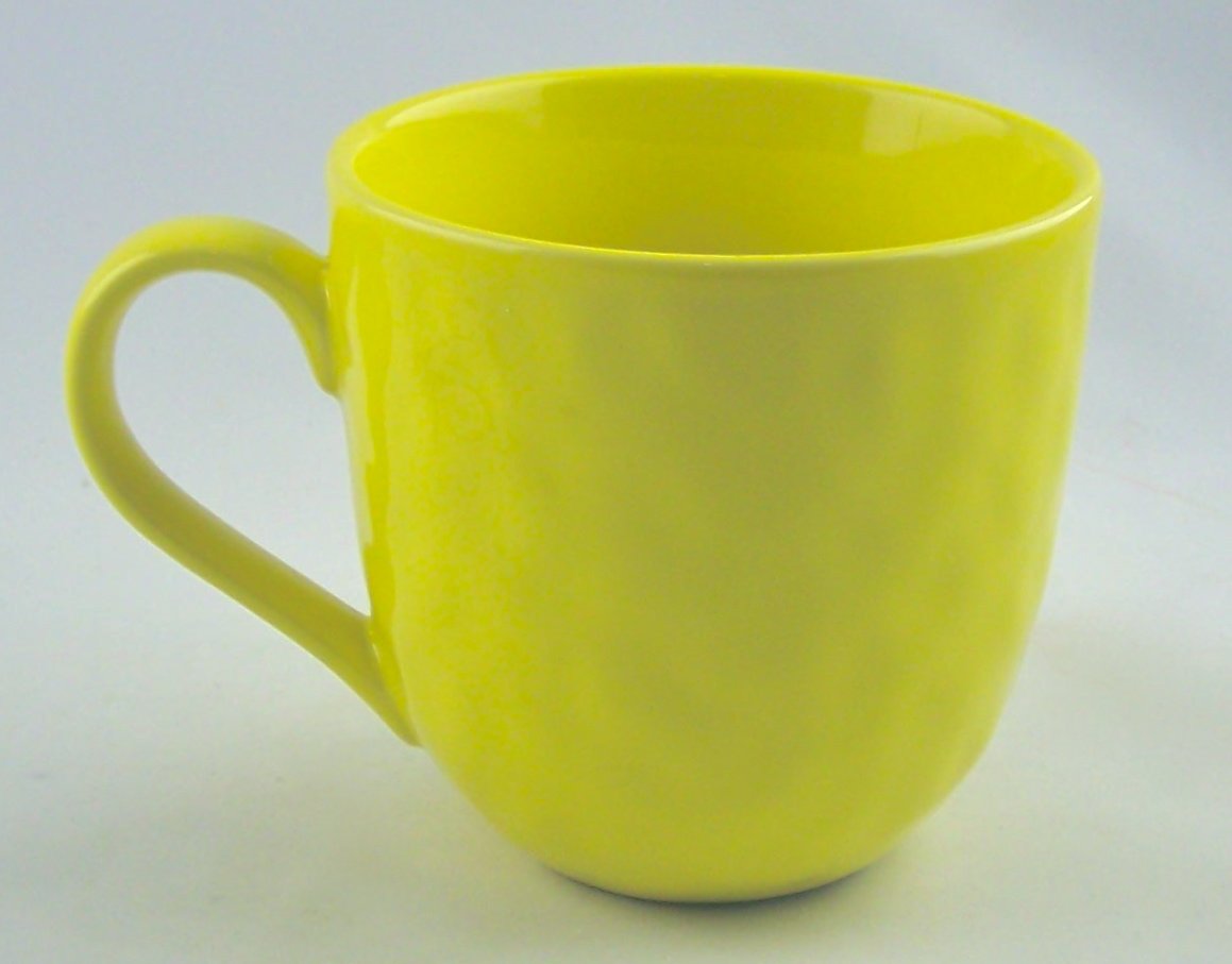 YEDI Housewares Bone China Mug - 20 Ounce Capacity - Bright Yellow