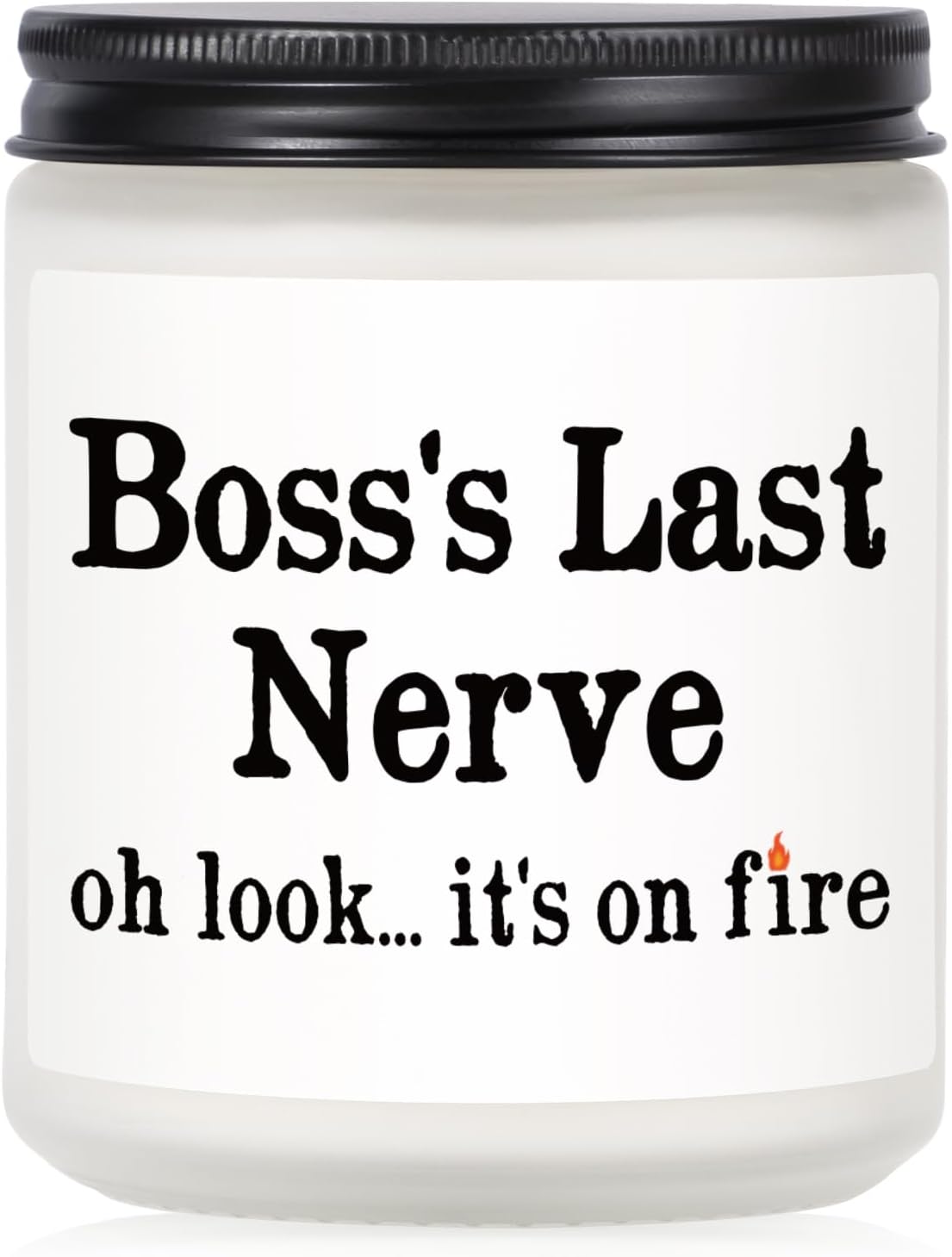Petalsun Funny Boss Gifts for Women Men- Handmade Lavender Soy Wax Candle- Best Boss Lady Gifts for Women, Birthday Christmas Gift for Boss Female, Boss's Last Nerve Candle (7oz)