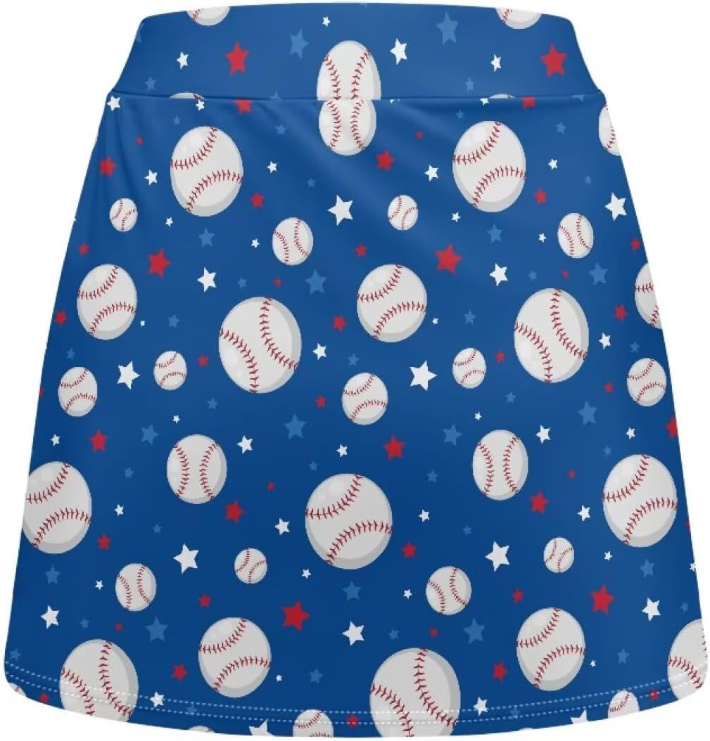 Women's Tennis Skirt High Waisted Golf Skirts A-Line Athletic Skorts Fall Workout Running Shorts with Pocket