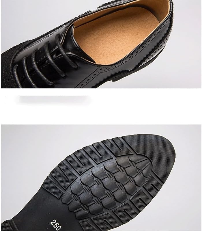 Men's Retro Dress Business Shoes Pointed Lace-up Oxford Shoes Men Versatile Comfortable Breathable Shoes for Wedding Party Work