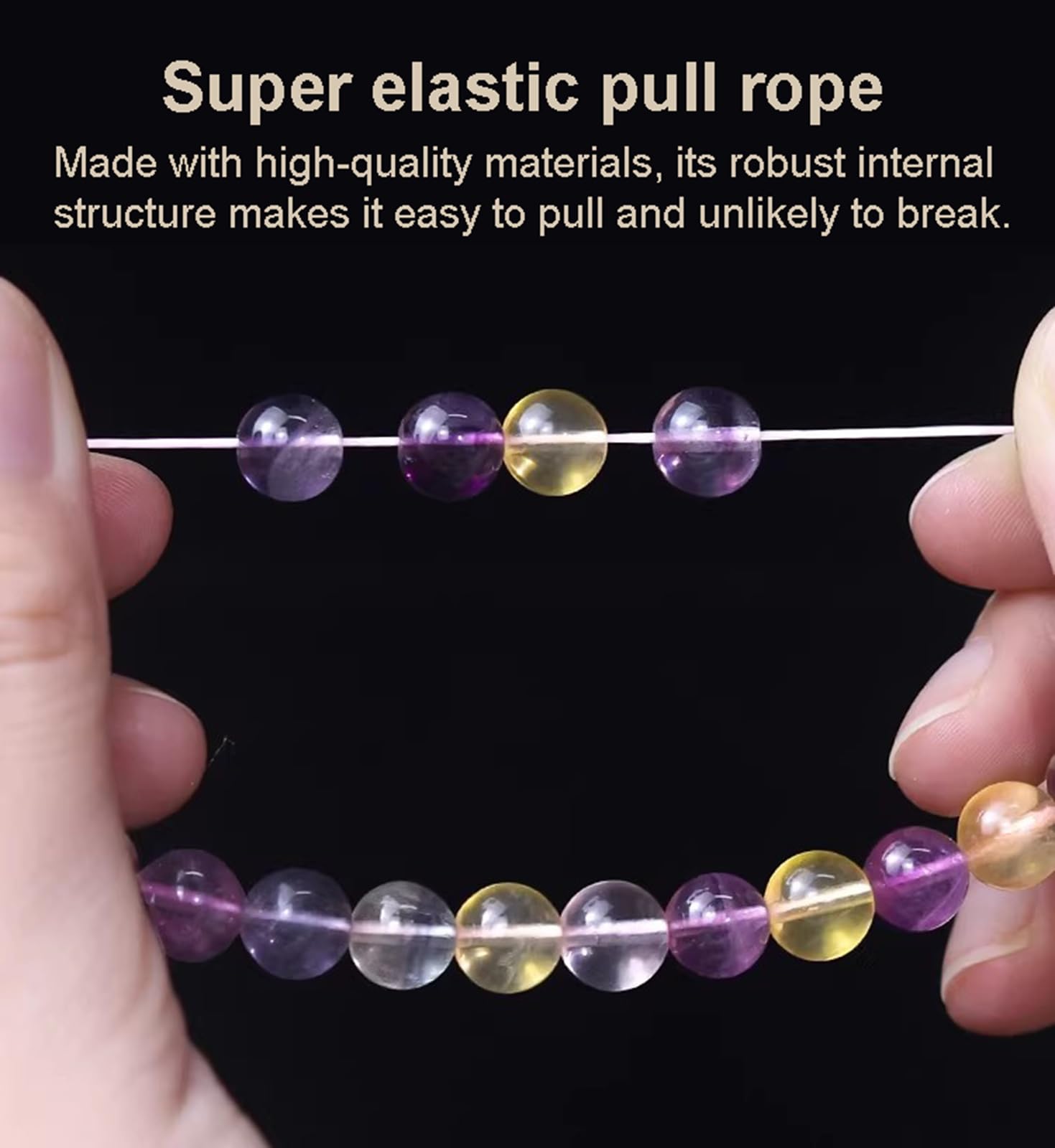 Pulsera de fluorita Multicolor Natural para Mujer, Cuentas de Cristal de 8 mm, joyería de Piedras Preciosas de Verano, Regalo para atraer Riqueza para tu Mejor Amiga,Length 14~15cm