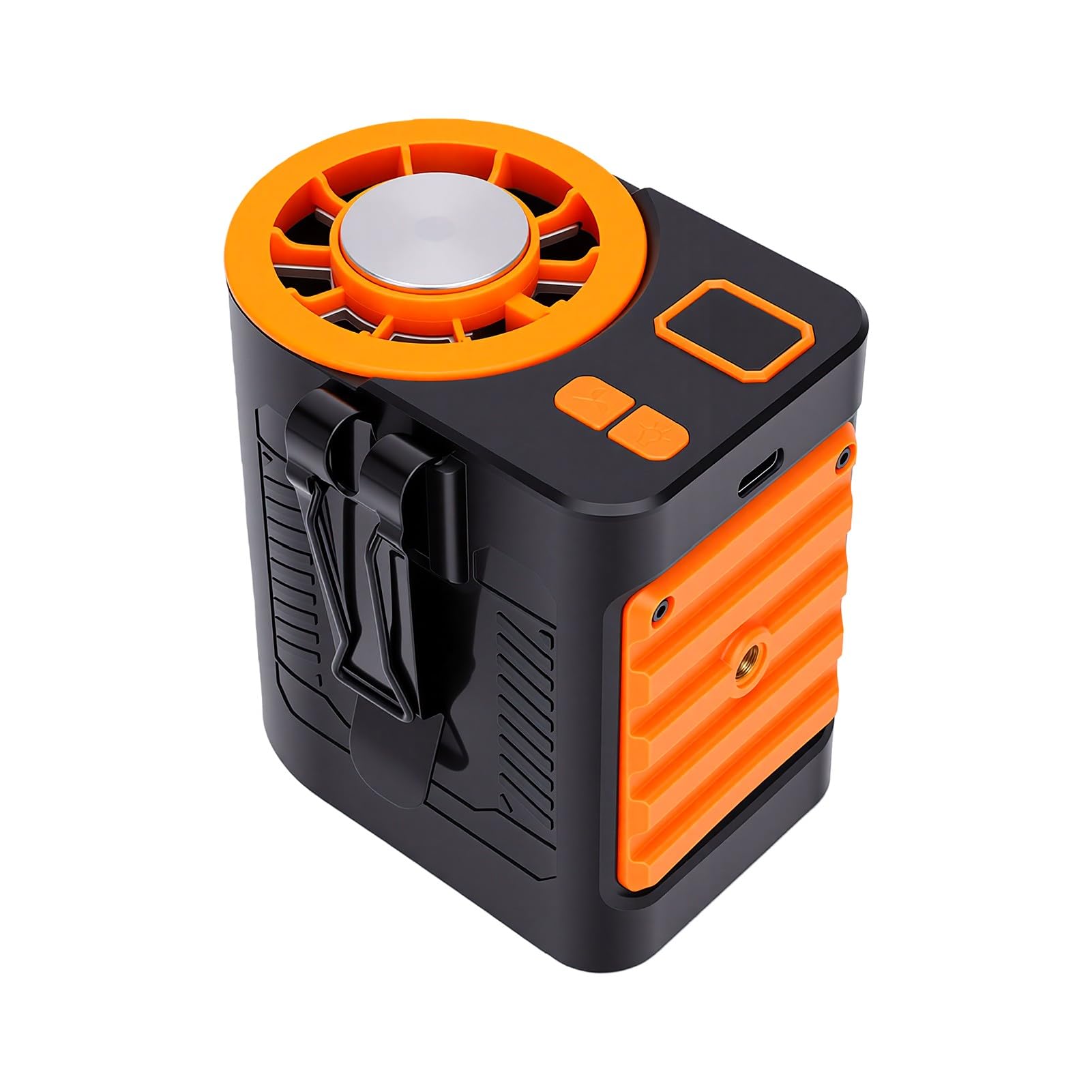 Ventilador de cintura portátil con pantalla LED, batería de 3000 mAh y refrigeración