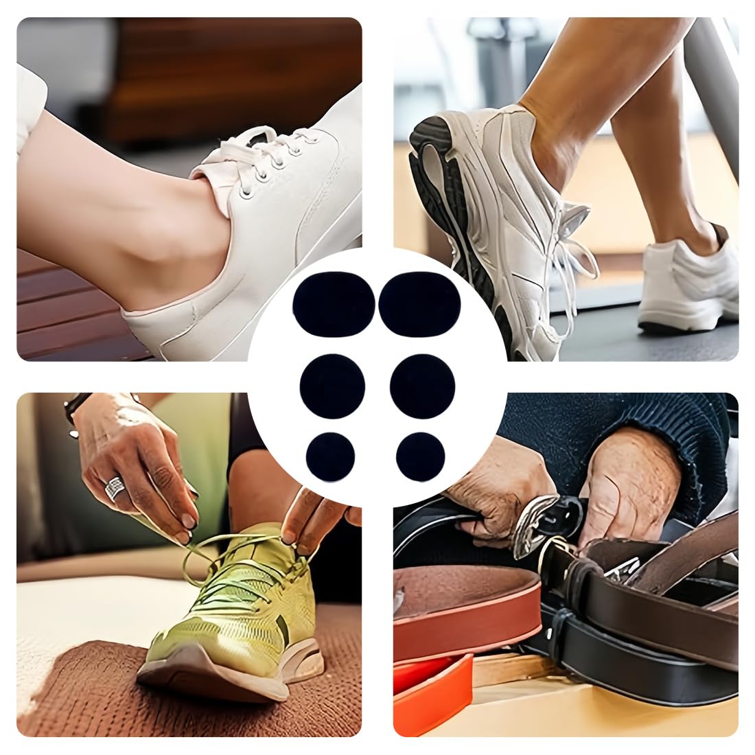 JEYORZY Toppa per Riparazione Scarpe, 12 pezzi toppe adesive ripara buchi scarpe - per punta e tallone di sneakers e tacchi alti - patch scarpe, Riparare Buchi e Strappi su Sneakers e Altre Scarpe