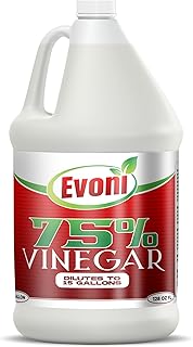 Evoni 75% Industrial Strength Cleaning Vinegar-Multi-Purpose Cleaner for Home, Bathroom, Laundry & Outdoor Use-1 Gallon (1)