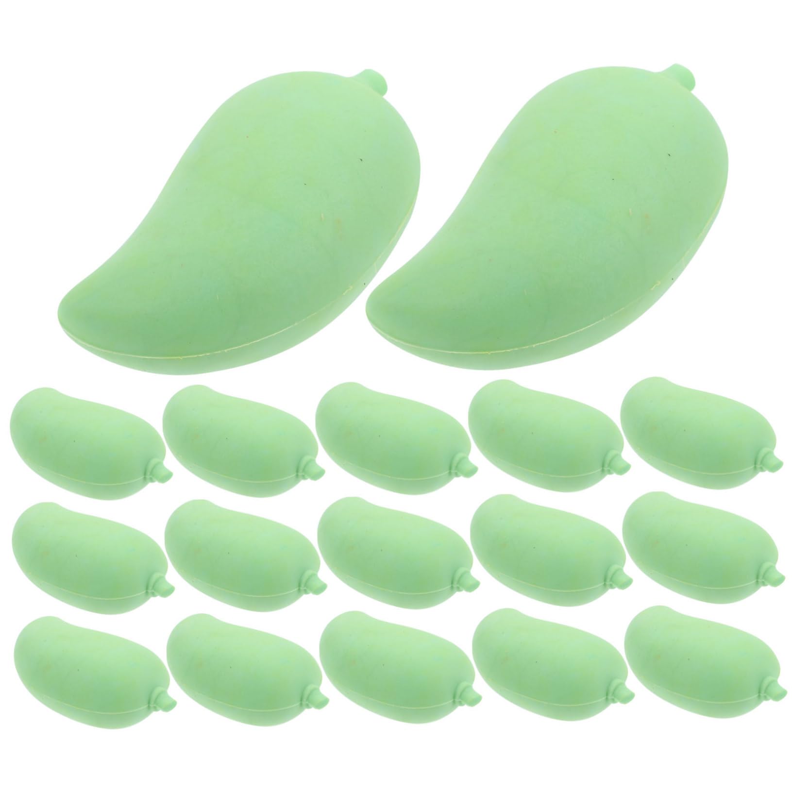 Toyvian 2 zestawy gumek do mazania marchewki, duże gumki do mazania, mango, zabawne gumki, jasnozielone, 20 sztuk
