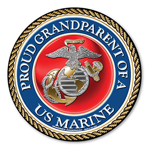 Proud Grandparent of A Marine Circle Magnet by Magnet America Is 5