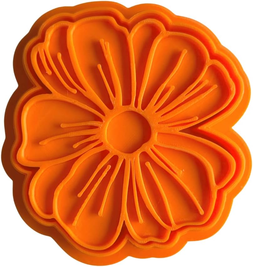 Daisy Flower Cookie Cutter and Stamp Set for Baby Shower