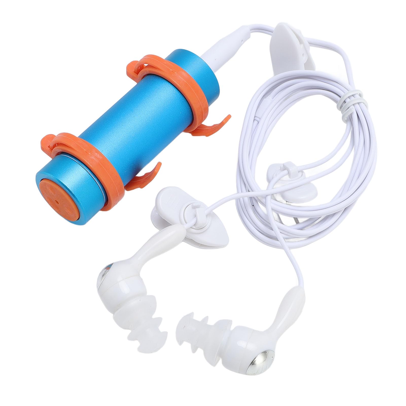 YUEHISY Swimming Headphones, Water Proof MP3 Player, 8GB Underwater Aluminum Shell Music Player, Underwater Headphones for Running, Cycling (Blue)