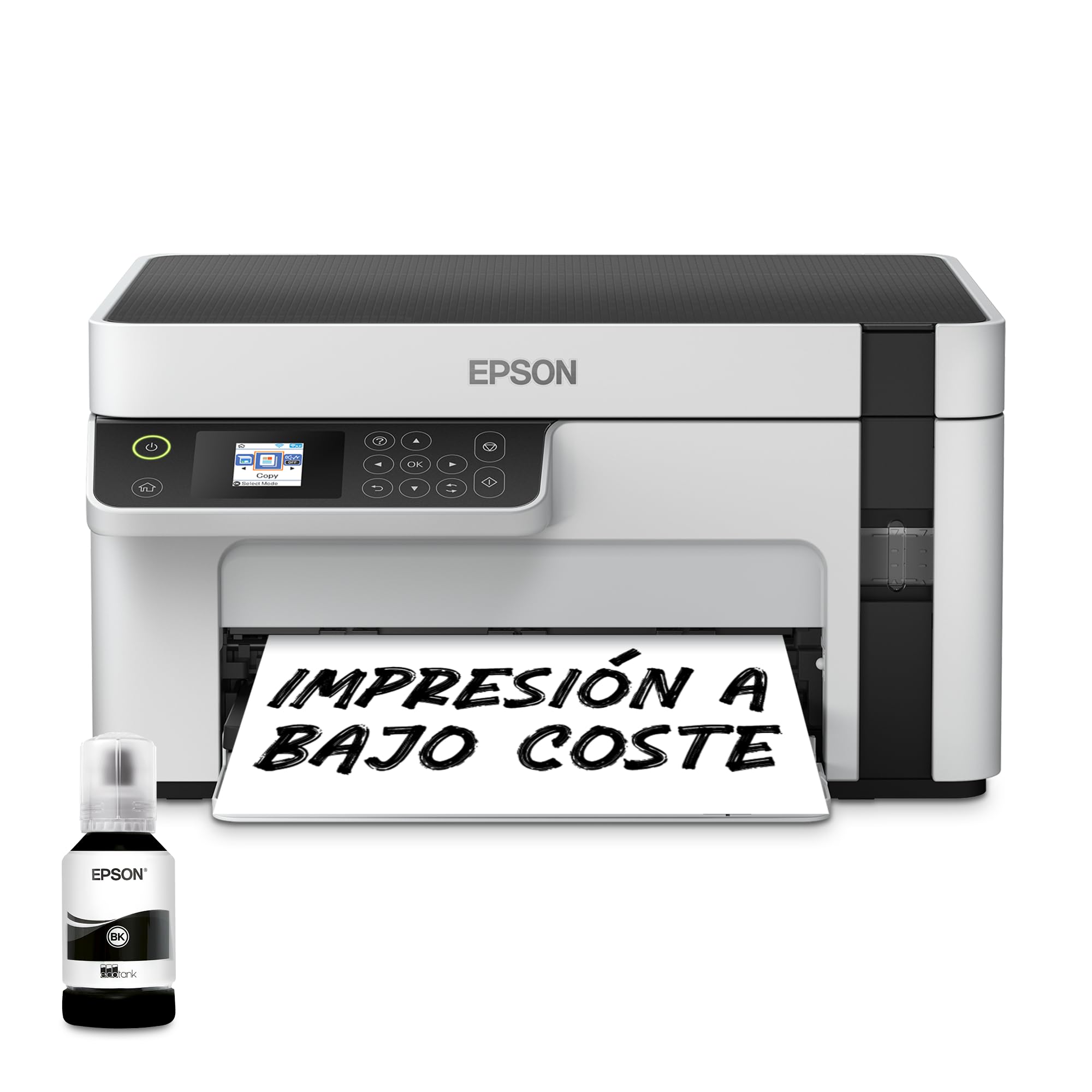Epson EcoTank ET-M2120 Impresora de Depósito de Tinta | Impresión Monocroma | Wi-Fi | A4 | Imprimir, Copiar, Escanear | Imprime Doble Cara | Pantalla LCD 3,7cm