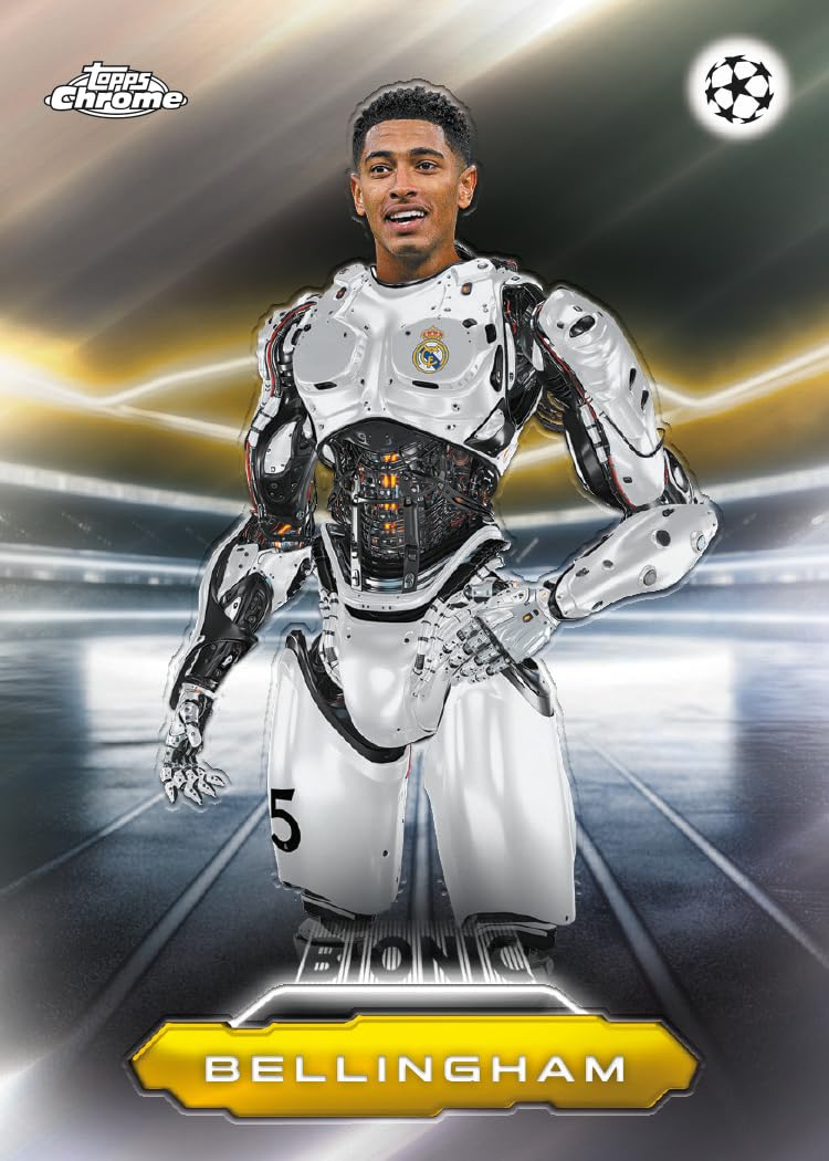 Topps Chrome® UEFA Club Competitions 2025-26 - Value Box (contiene 7 confezioni per scatola, 4 carte per confezione)