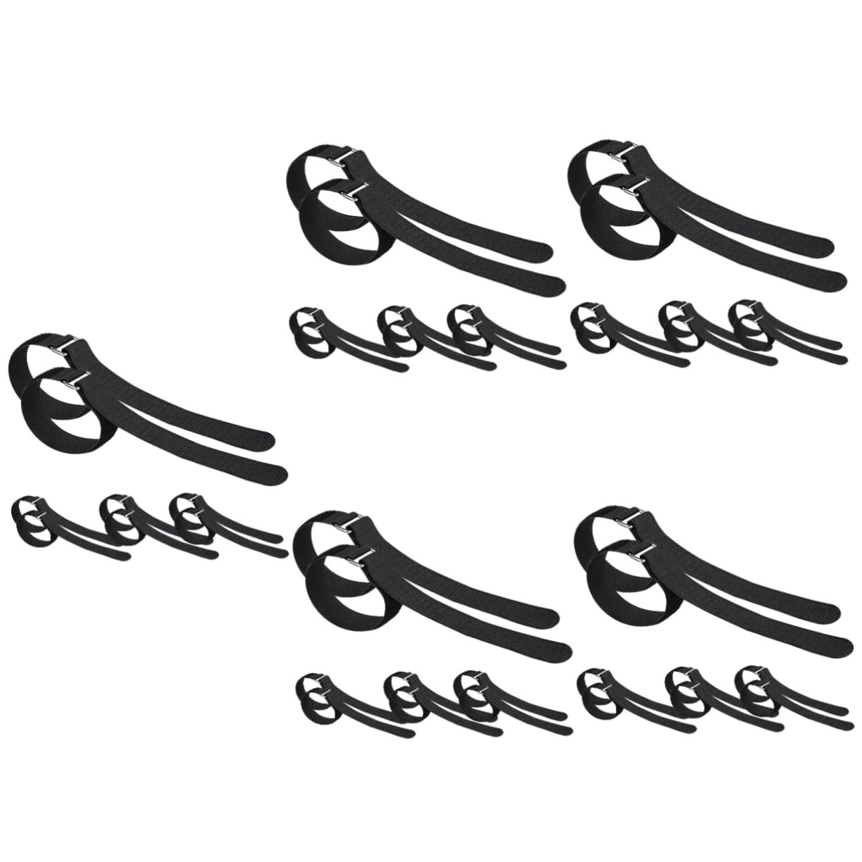 AOKWAWALIY 1set Tie Cable Tie Climbing Shoes Strap Mountaineering Crampons Cinch Straps Anti-Slip Shoe Cover Bandage Climbing Shoes Grippers Hiking Shoes Shoe Covers Nylon Black 4pairs