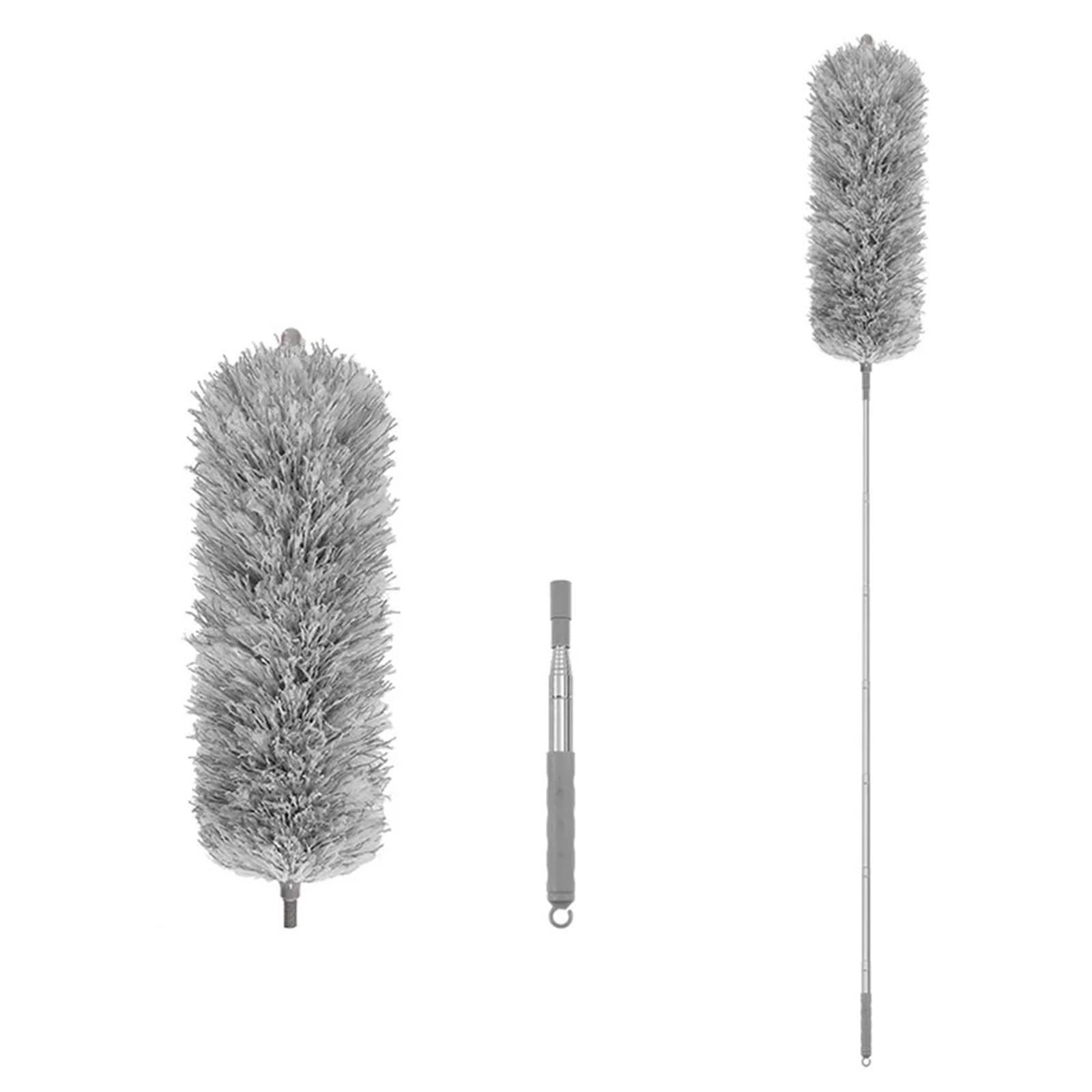 Cleaning Duster 140/250/280cm Telescopic Extended Long Crevice Spider Web Microfiber Brushes Bendable Household(1.4m setC)
