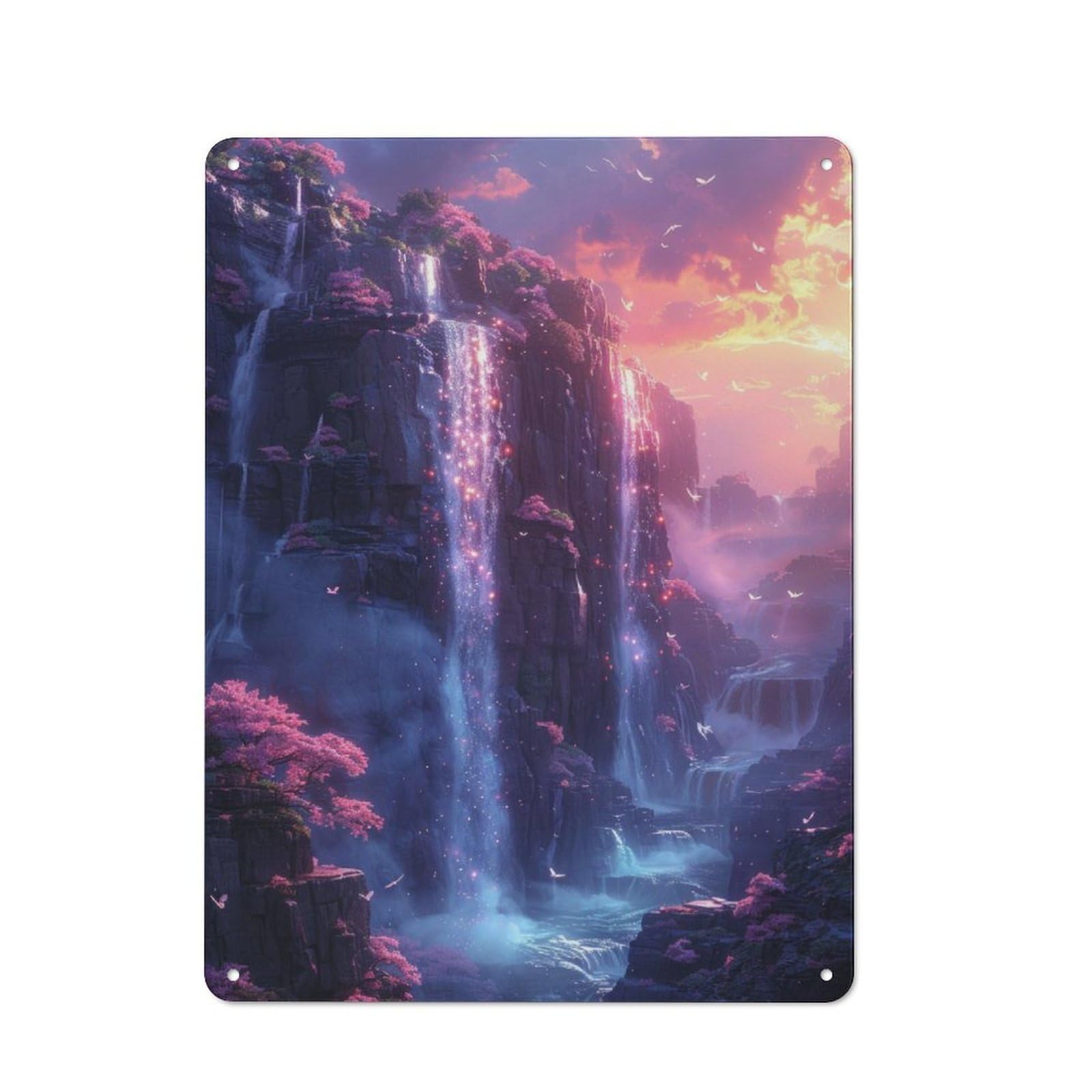Junmoney Magical Waterfall For Garden Room Or Summerhouse, Vintage Tin Sign 40X30cm, A Metal Wall Feature For Garden Rooms And Summerhouses