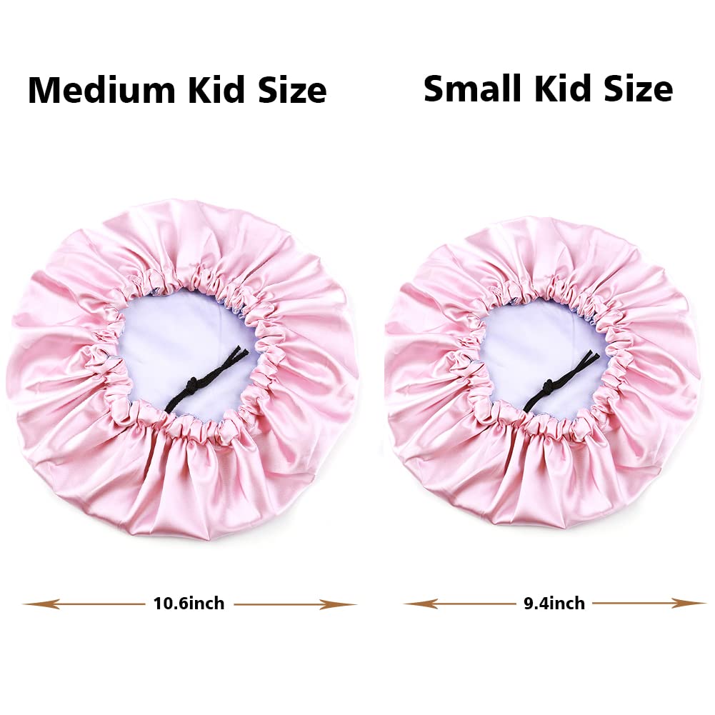 Kids Satin Bonnet Sleeping Cap for Toddler Child Natural Hair Daily