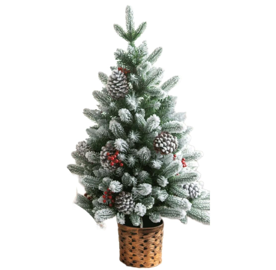 Árbol de Navidad mini con piñas Xinsheinelry para adornar el hogar y dar calidez al escritorio