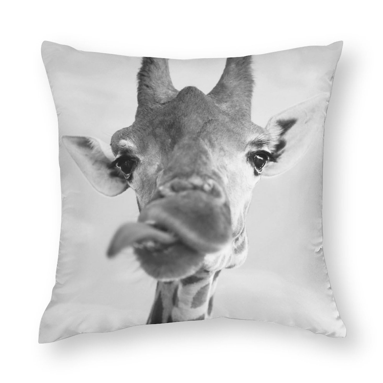Cushion Covers 1 PCs Cute Wild Animal Cute Giraffe Decorative Pillow Covers 22x22inches (55x55cm) Soft Polyester Square Pillow Cases Pillowcases