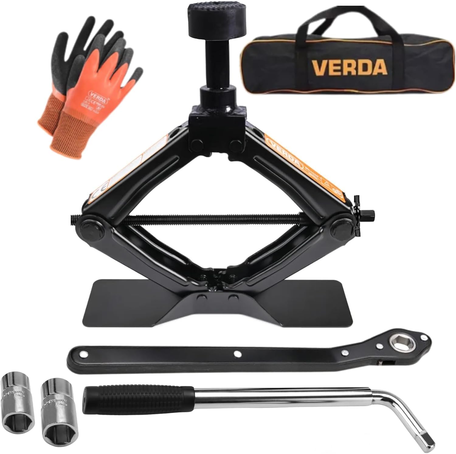 Hydraulic Jack 1500kg for Cars, SUVs, MPV, Scissor Jack with Ratchet and Storage Bag, Car Lift 115-370 mm, SN3553