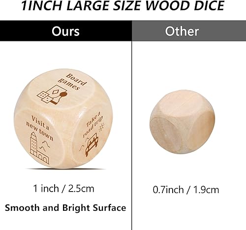 Miniatura 2 de Idea de regalos para novios recién casados, regalos para pareja, despedida de soltera, dados de madera, rellenos de calcetines de Navidad, regalos