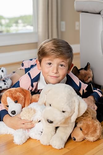 Miniatura 8 de The Petting Zoo Peluche de perro de laboratorio amarillo, regalos para niños, juguete de peluche de perro de laboratorio de 12 pulgadas