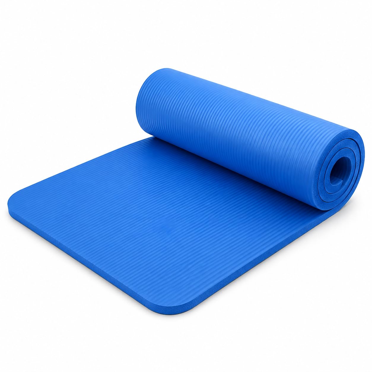 Kikzi Yoga Mat 10mm Thick NBR Exercise Mat for Pilates & Workouts, Blue