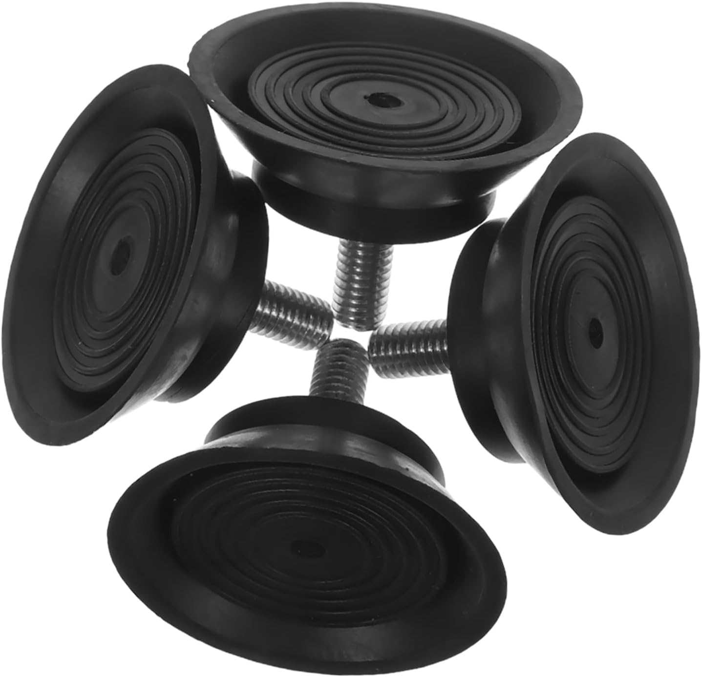 Kisangel 4 Pcs Non Slip Fitness Equipment Leveling Pads Noise Reduction Mat for Treadmill Exercise Bikes Floor Protector for Carpet Furniture Stability Easy Installation