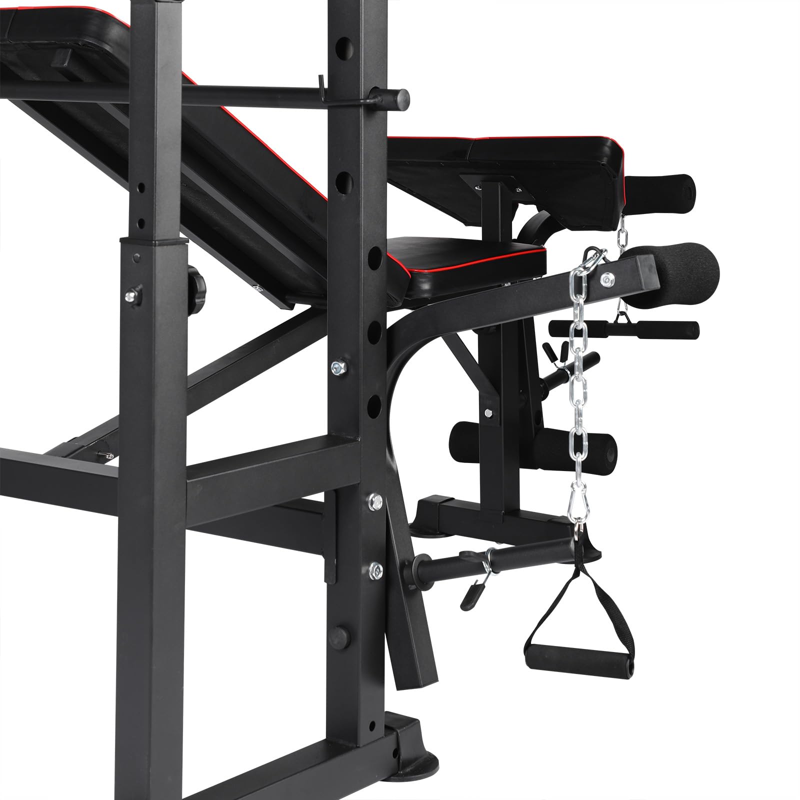 Banco Multiestación Reclinable para Press Banca y Sentadillas, Banco Ajustable para Entrenamiento de Cuerpo Completo, Equipo de Musculación Profesional para Casa o Gimnasio, 34kg