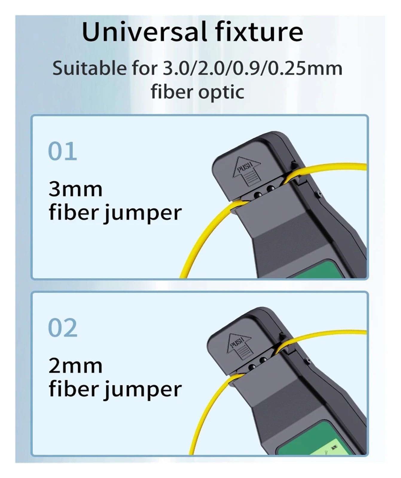 Longitud de onda 800-1700nm KFI-45 del identificador de tráfico de fibra óptica con VFL de 10MW, medidor de potencia y luz LED Error bajo | KFI-45-C